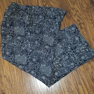 Flowy Knit Gauchos Navy Capris 